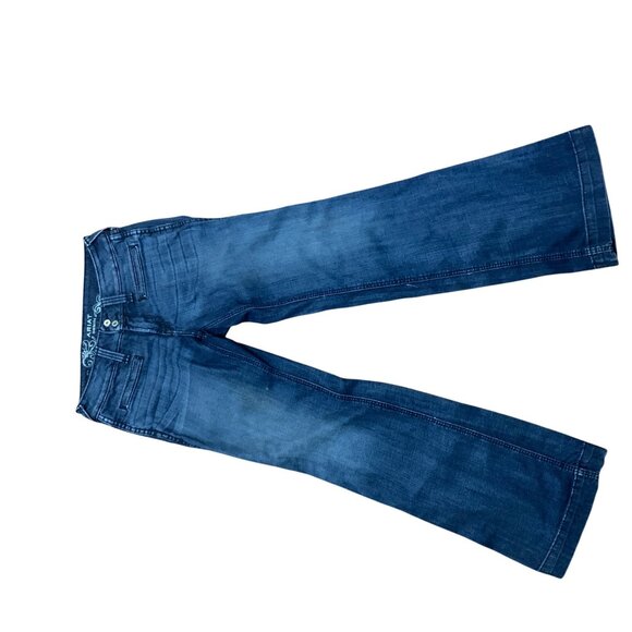 Ariat Women's Jeans Wide Leg Low Rise 8" Y2K Style Sz 29 Denim Trousers Vintage - Picture 16 of 16